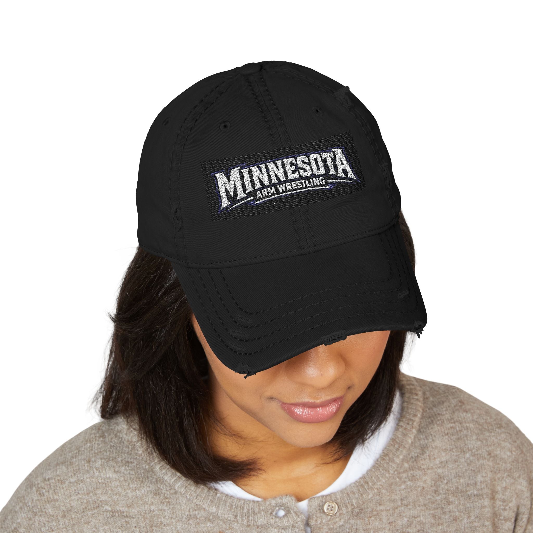 Distressed Embroidered 'Minnesota' Dad Hat – Vintage College Trucker Cap